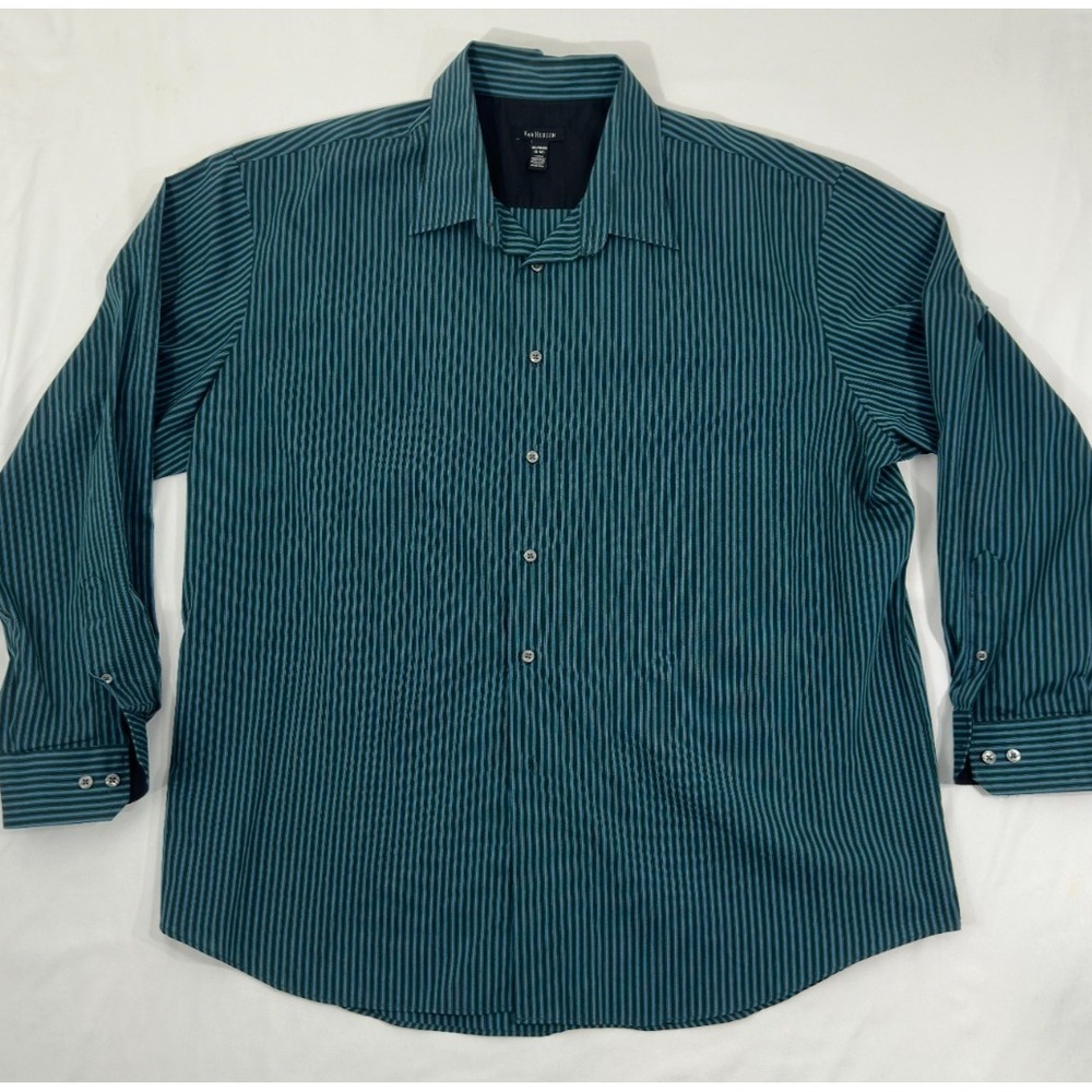 Van Heusen Studio Men's Size 2XL 18-18 1/2 Long Sleeve Button Down Dress Shirt
